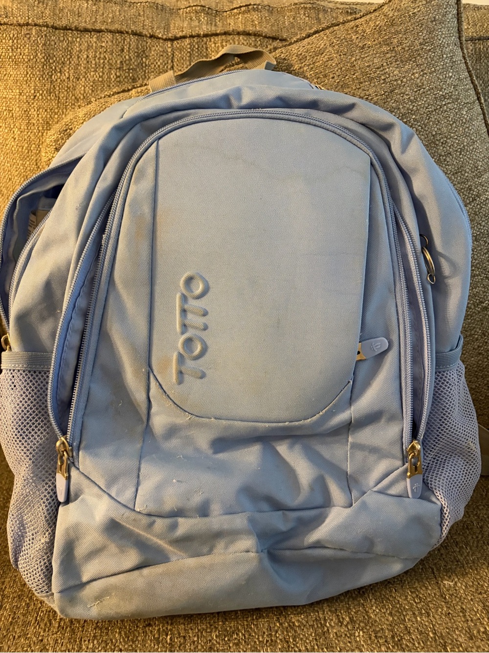 OTTO Light Blue Kids Backpack with Front Pocket